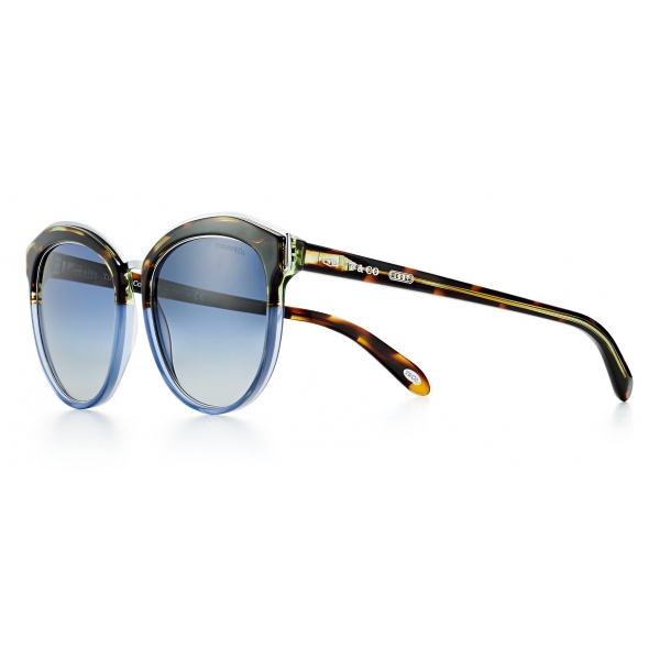 Tiffany & Co. - Round Sunglasses - Tortoise Blue Silver - Tiffany 1837™ Collection - Tiffany & Co. Eyewear