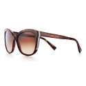 Tiffany & Co. - Square Sunglasses - Tortoise Silver Brown - Tiffany Diamond Point Collection - Tiffany & Co. Eyewear