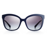 Tiffany & Co. - Square Sunglasses - Blue Silver Gray - Tiffany Diamond Point Collection - Tiffany & Co. Eyewear