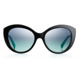 Tiffany & Co. - Cat Eye Sunglasses - Black Silver Blue - Tiffany Diamond Point Collection - Tiffany & Co. Eyewear