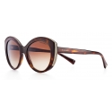 Tiffany & Co. - Cat Eye Sunglasses - Dark Tortoise Pale Gold - Tiffany Diamond Point Collection - Tiffany & Co. Eyewear