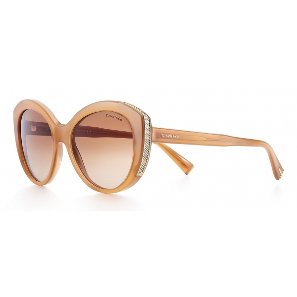 Tiffany & Co. - Cat Eye Sunglasses - Camel Pale Gold Brown - Tiffany Diamond Point Collection - Tiffany & Co. Eyewear