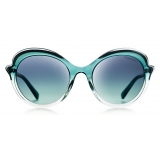 Tiffany & Co. - Occhiale da Sole Cat Eye - Blu Argento Grigio - Collezione Tiffany Paper Flowers - Tiffany & Co. Eyewear