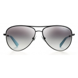 Tiffany & Co. - Pilot Sunglasses - Black Gray - Tiffany Diamond Point Collection - Tiffany & Co. Eyewear