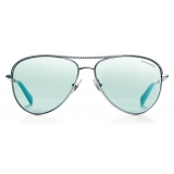 Tiffany & Co. - Occhiale da Sole Pilot - Argento Tiffany Blu - Collezione Diamond Point - Tiffany & Co. Eyewear