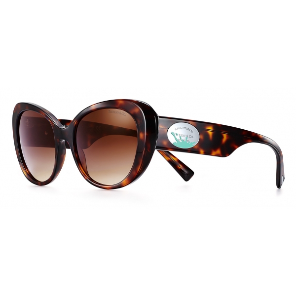 Tiffany & Co. - Color Splash Oval Sunglasses - Tortoise Brown - Return to Tiffany Collection - Tiffany & Co. Eyewear