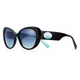 Tiffany & Co. - Occhiale da Sole Ovali Color Splash - Nero Tiffany Blue - Collezione Return to Tiffany - Tiffany & Co. Eyewear