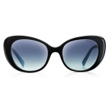 Tiffany & Co. - Color Splash Oval Sunglasses - Black Tiffany Blue - Return to Tiffany Collection - Tiffany & Co. Eyewear