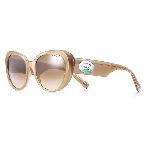 Tiffany & Co. - Color Splash Oval Sunglasses - Opal Beige Brown - Return to Tiffany Collection - Tiffany & Co. Eyewear