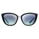 Tiffany & Co. - Occhiale da Sole Quadrati - Nero Blu - Collezione Tiffany T - Tiffany & Co. Eyewear