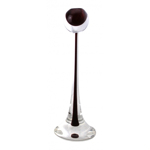 Ars Cenedese Murano - Sommerso Candlestick - Monocolor Red - Candlesticks Handmade by Venetian Glassmasters - Luxury