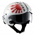 Osbe Italy - Tornado White Pearl Japan Gr. Sol Levante - Motorcycle Helmet - High Quality - Made in Italy