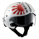 Osbe Italy - Tornado White Pearl Japan Gr. Sol Levante - Motorcycle Helmet - High Quality - Made in Italy