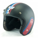 Osbe Italy - Garage Italia - Black Matt / Bordeaux - Special Edition - Motorcycle Helmet - High Quality - Made in Italy