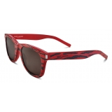 Yves Saint Laurent - Rectangular SL 51 Sunglasses New Slim - Dark Legion Red - Sunglasses - Saint Laurent Eyewear