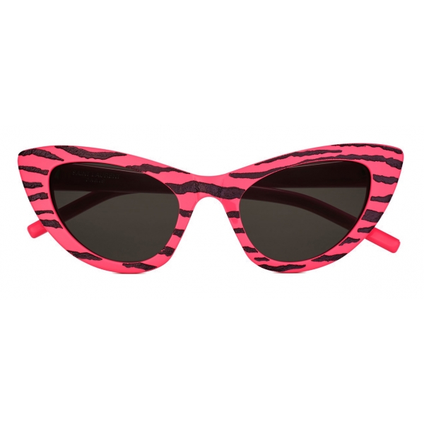 Yves Saint Laurent - New Wave SL 213 Lily Sunglasses with Triangular Frame - Tiger Fuchsia - Saint Laurent Eyewear