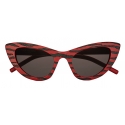 Yves Saint Laurent - Occhiali da Sole New Wave SL 213 Lily con Montatura Cat-Eye - Rosso Legione Tigrato - Saint Laurent Eyewear