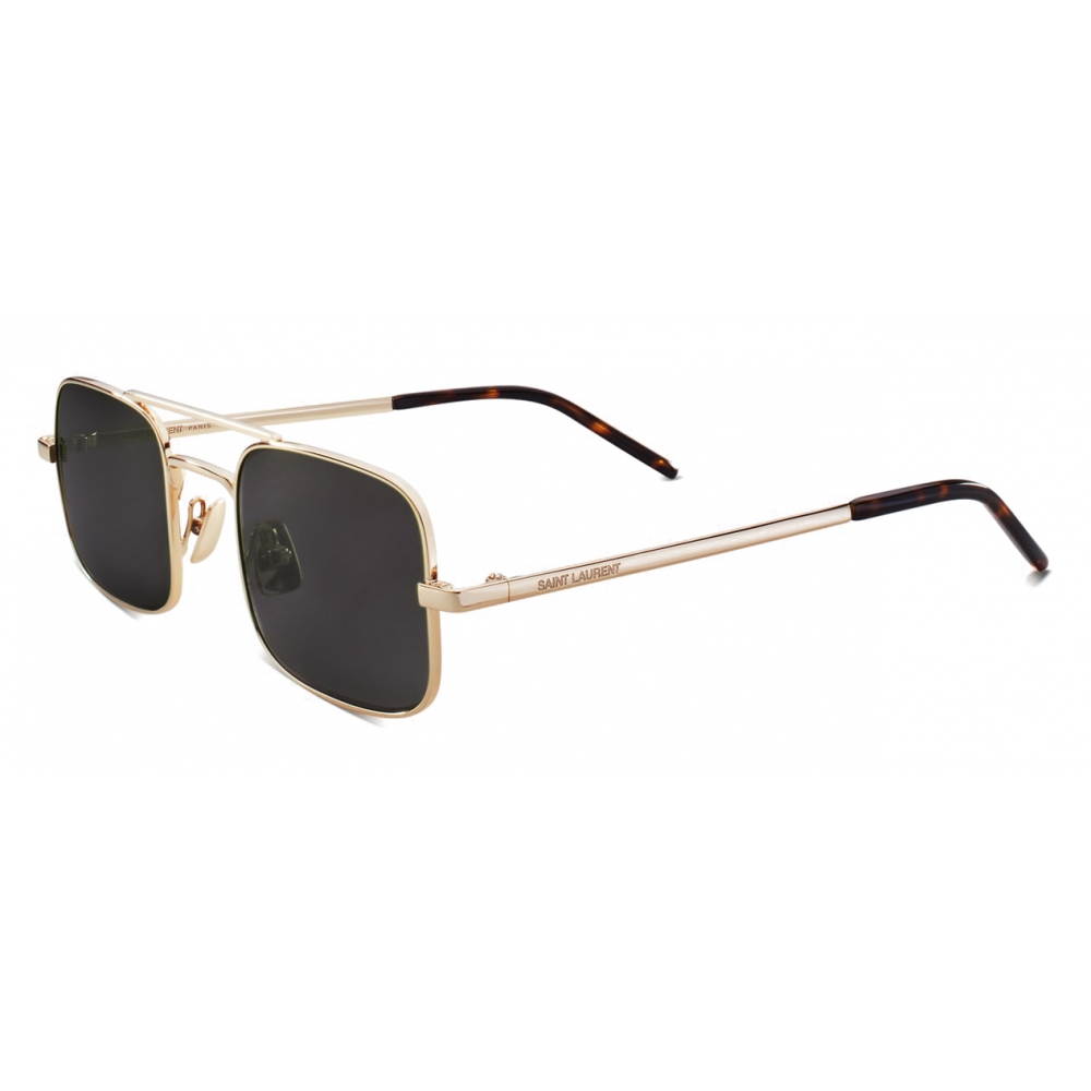 Yves Saint Laurent - Rectangular SL 331 Sunglasses - Gold Black - Saint ...