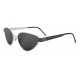 Yves Saint Laurent - Monogramme Triangular SL M51 Sunglasses - Black Silver - Saint Laurent Eyewear