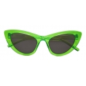 Yves Saint Laurent - Occhiali da Sole New Wave SL 213 Lily con Montatura Cat-Eye - Verde Trasparente - Saint Laurent Eyewear