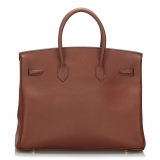 Hermès Vintage - Clemence Terre Birkin 35 Bag - Brown - Leather and Calf Handbag - Luxury High Quality