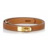 Hermès Vintage - Epsom Kelly Belt - Brown Gold - Leather Belt - Luxury High Quality