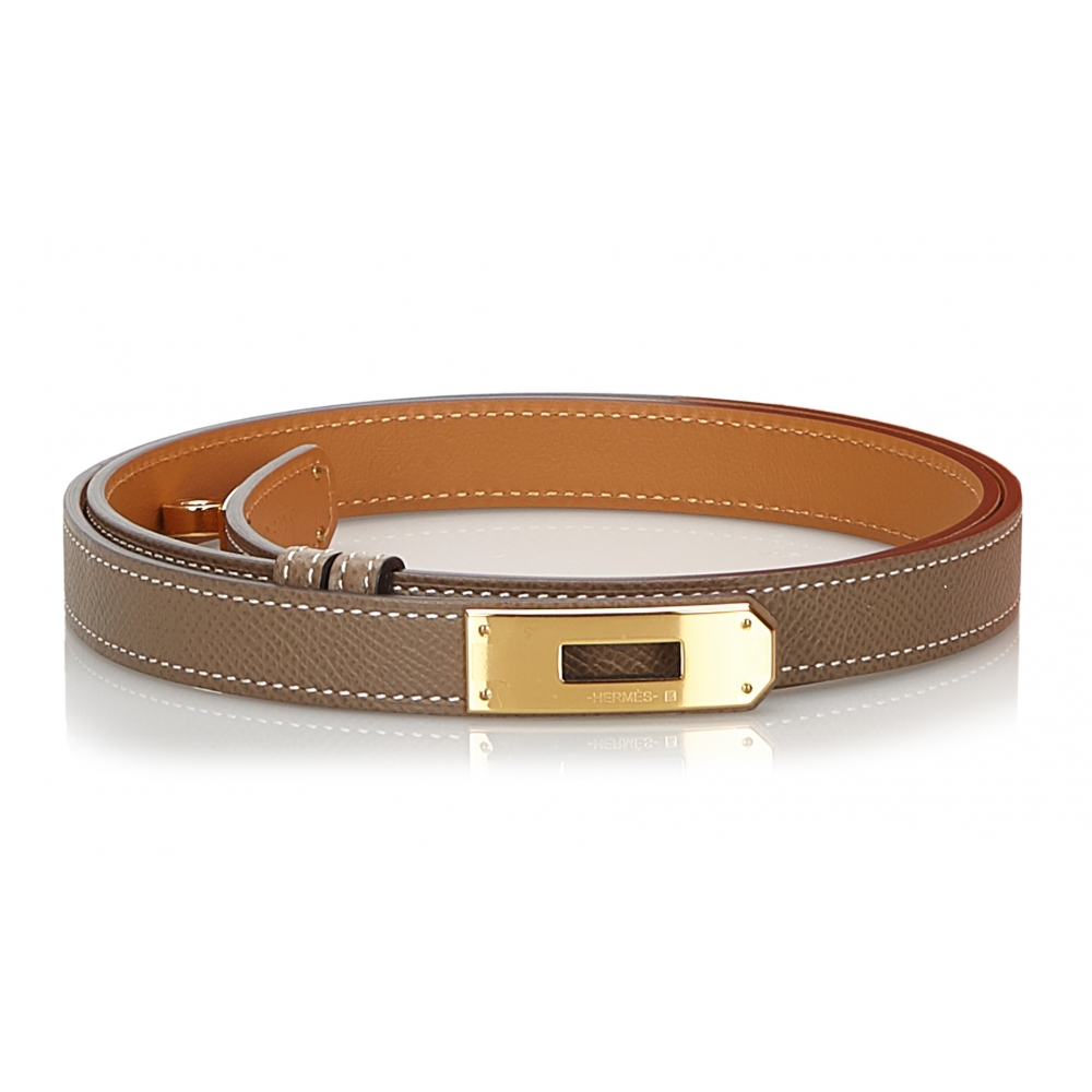 Hermès - Authenticated Kelly Belt - Leather Gold For Woman, Never Worn, with Tag