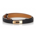 Hermès Vintage - Epsom Kelly Belt - Black Gold - Leather Belt - Luxury High Quality