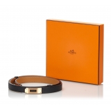 Hermès Vintage - Epsom Kelly Belt - Nero Oro - Cintura in Pelle - Alta Qualità Luxury