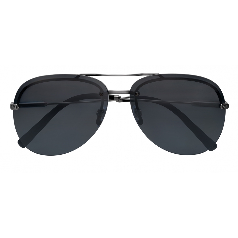 Bulgari - Diagono - Semi-Rimless Aviator Sunglasses - Black - Diagono ...