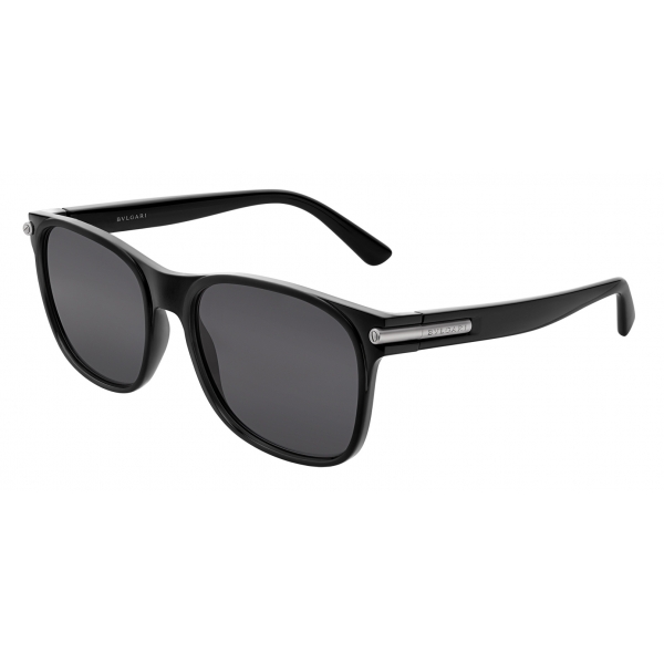 Bulgari - Diagono - Squared Acetate Sunglasses - Black - Diagono Collection - Bulgari Eyewear