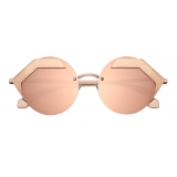 Bulgari - Serpenteyes - Hexagonal Metal Frame Sunglasses - Pink Gold - Serpenti Collection - Bulgari Eyewear