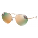 Bulgari - Serpenti Poisoncandy - Soft Cat Eye Metal Frame Sunglasses - Rose Gold - Serpenti Collection - Bulgari Eyewear