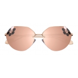 Bulgari - Serpenti Poisoncandy - Occhiali da Sole in Metallo Cat Eye - Rosa Oro - Serpenti Collection - Bulgari Eyewear