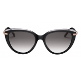 Bulgari - Serpenti - Occhiali da Sole Cat Eye con Browline - Nero - Serpenti Collection - Bulgari Eyewear