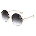 Bulgari - Serpenti Poisaround - Occhiali da Sole Montatura Oversize Tonda - Oro - Serpenti Collection - Bulgari Eyewear