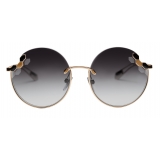 Bulgari - Serpenti Poisaround - Occhiali da Sole Montatura Oversize Tonda - Oro - Serpenti Collection - Bulgari Eyewear