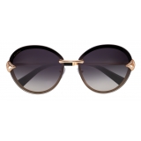Bulgari - Divas’ Dream - Oval Metal Sunglasses with Crystals - Rose Gold - Divas’ Dream Collection - Bulgari Eyewear