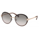 Bulgari - Divas' Dream - Occhiali da Sole Ovali in Metallo con Cristalli - Oro - Divas’ Dream Collection - Bulgari Eyewear