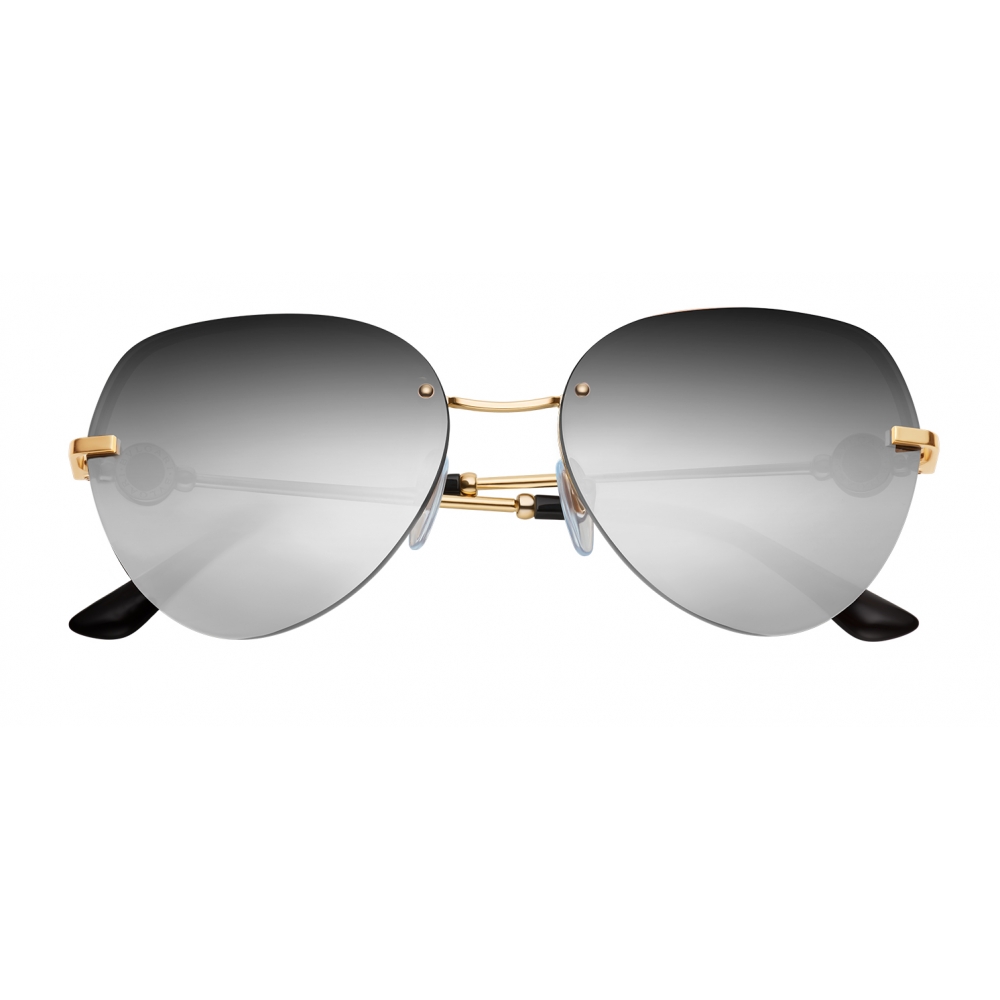 النهاية وسيط اقتراح  Bulgari - Bvlgari - Semi-Rimless Aviator Sunglasses - Gray Gold - Bvlgari  Bvlgari Collection - Bulgari Eyewear - Avvenice