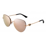 Bulgari - Bvlgari - Occhiali da Sole Aviatore Semi-rimless - Rosa Oro - Bvlgari Bvlgari Collection - Bulgari Eyewear