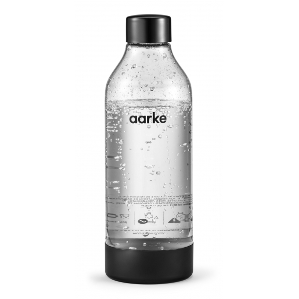 Aarke - Aarke Sparkling Water Bottle - Black Chrome - Bottiglia d'Acqua Aarke - Smart Home - Produttore di Acqua Frizzante