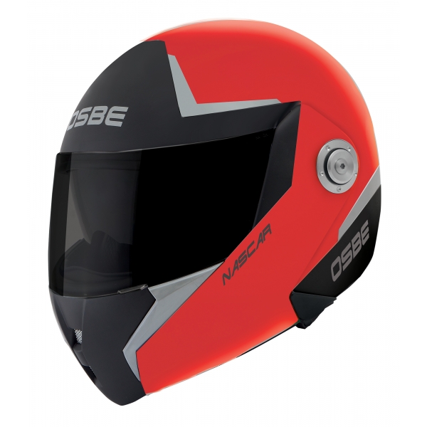 Osbe Italy - Nascar Red - Motorcycle Helmet - High Quality - Made in Italy