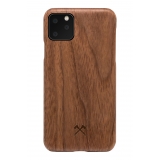 Woodcessories - Cover in Legno di Noce e Kevlar - iPhone 11 - Cover in Legno - Eco Case - Ultra Slim - Collezione Kevlar