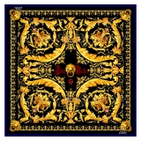 Ilian Rachov - Gold Barocco Silk Scarf - Baroque - Silk Foulard - Luxury High Quality