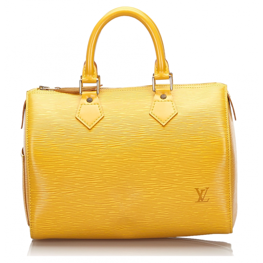 Louis Vuitton Borsa A Tracolla Speedy Round PM Tessuto Beige E Giallo For  Sale at 1stDibs
