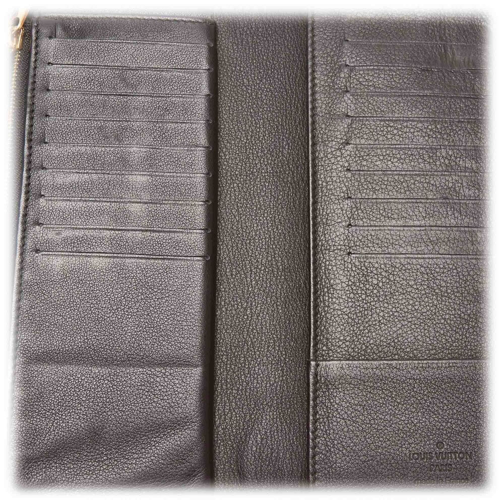 Louis Vuitton mahina black leather Amelia wallet/ crossbody