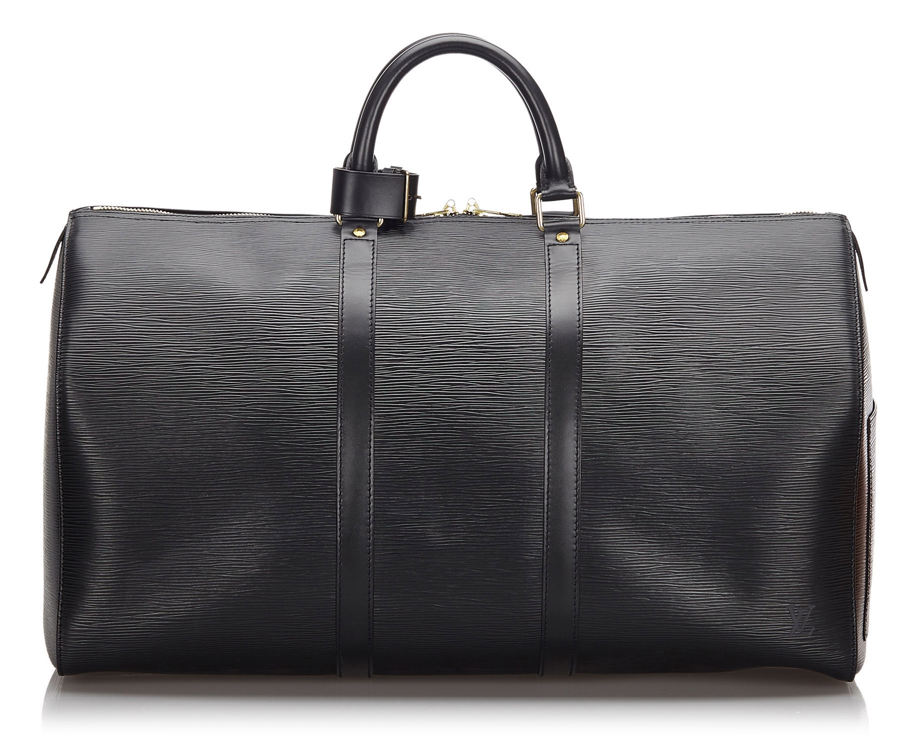 Louis Vuitton Keepall 55 cm travel bag in black epi leather