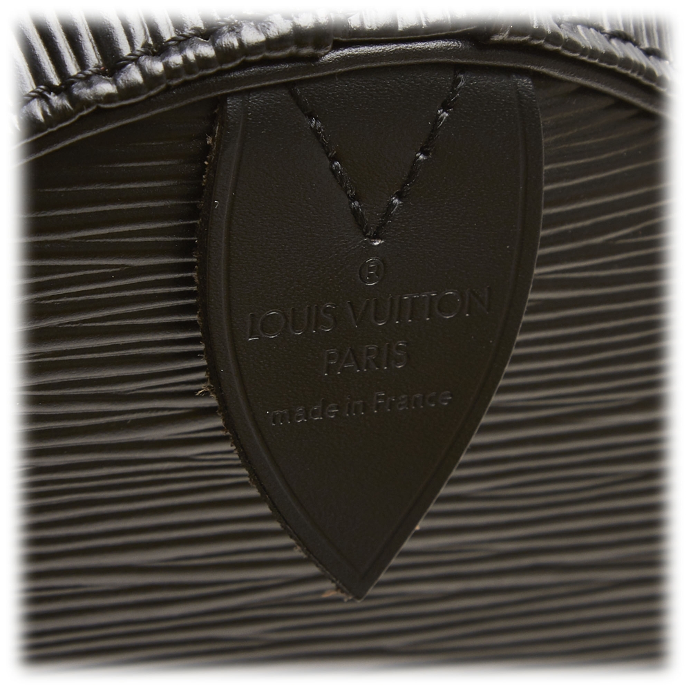 LOUIS VUITTON Boston bag M42952 Keepall 55 Epi Leather Black