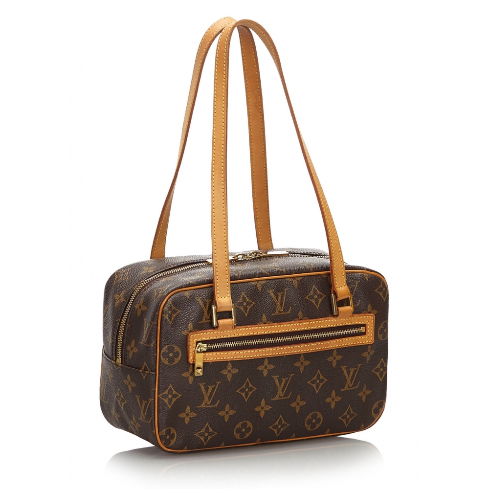 Authenticated used Louis Vuitton Tote Bag Cite mm Brown Beige Monogram M51181 Canvas Nume Leather Fl0032 Louis Vuitton Square, Adult Unisex, Size: (